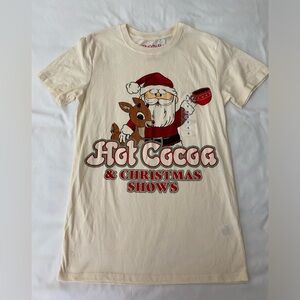 Rudolph and Santa T-Shirt  NWT  Size Small